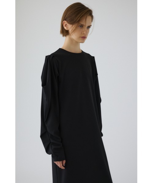 Drape sleeve cut dress ドレープスリーブカットドレス（ワンピース