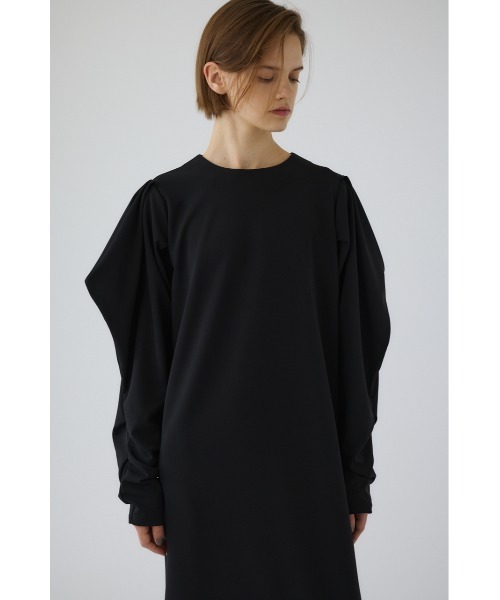 Drape sleeve cut dress ドレープスリーブカットドレス（ワンピース