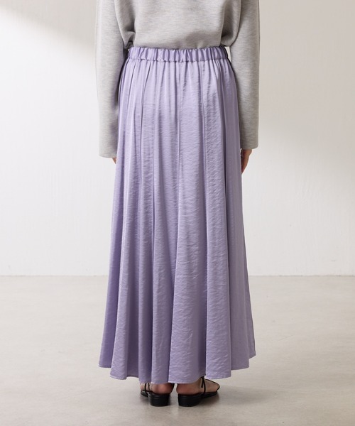 COLLAGE GALLARDAGALANTE（コラージュガリャルダガランテ）の「シルキーサテンフレアスカート（スカート・レディース・グレー/パープル・FREE）」の18枚目の写真