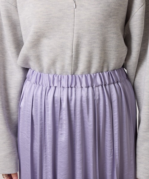 COLLAGE GALLARDAGALANTE（コラージュガリャルダガランテ）の「シルキーサテンフレアスカート（スカート・レディース・グレー/パープル・FREE）」の19枚目の写真