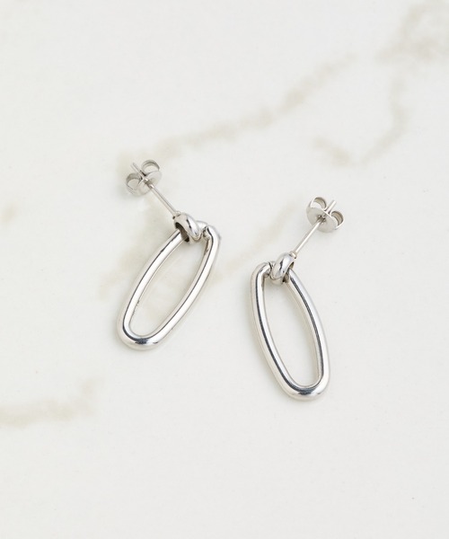 PAPILLONNER（パピヨネ）の「ステンレスラウンドピアス（ピアス（両耳用）・レディース・シルバー/ゴールド・FREE）」の2枚目の写真