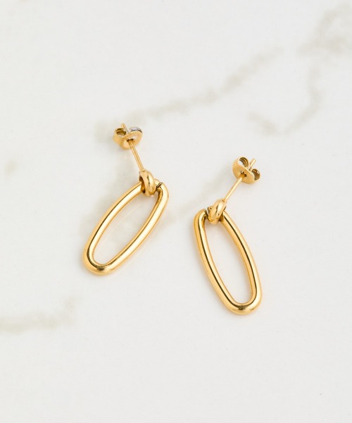 PAPILLONNER（パピヨネ）の「ステンレスラウンドピアス（ピアス（両耳用）・レディース・シルバー/ゴールド・FREE）」の6枚目の写真