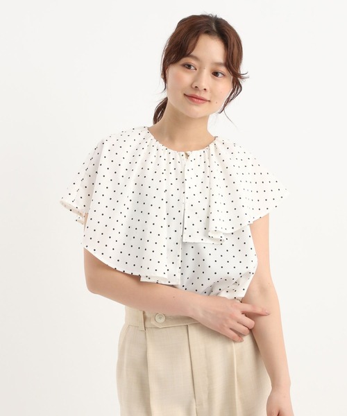 Andemiu（アンデミュウ）の「アシメフリルブラウス577651（シャツ/ブラウス・レディース・ホワイト系その他5/ブラック/オフホワイト/ネイビー・FREE）」の14枚目の写真