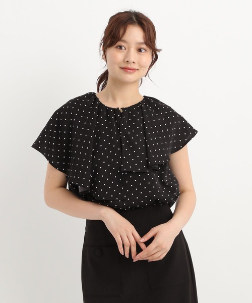 Andemiu（アンデミュウ）の「アシメフリルブラウス577651（シャツ/ブラウス・レディース・ホワイト系その他5/ブラック/オフホワイト/ネイビー・FREE）」の15枚目の写真