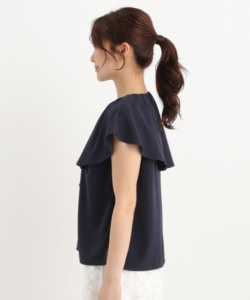 Andemiu（アンデミュウ）の「アシメフリルブラウス577651（シャツ/ブラウス・レディース・ホワイト系その他5/ブラック/オフホワイト/ネイビー・FREE）」の18枚目の写真