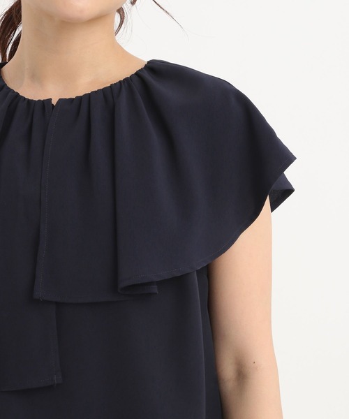 Andemiu（アンデミュウ）の「アシメフリルブラウス577651（シャツ/ブラウス・レディース・ホワイト系その他5/ブラック/オフホワイト/ネイビー・FREE）」の22枚目の写真