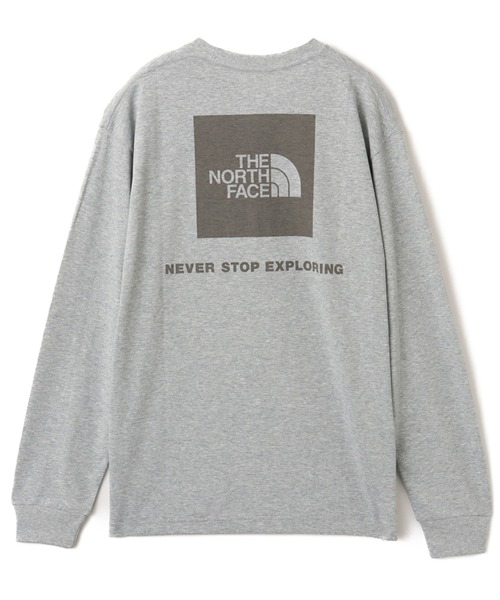 THE NORTH FACE(ザノースフェイス)の「THE NORTH FACE L/S Back Square Logo Tee / ザ・ノース・フェイス ロング スリーブ バック スクエア ロゴ ティー(Tシャツ/カットソー・メンズ・グレー/ブラック/ホワイト・S/M/L/XL/XXL)」の3枚目の写真