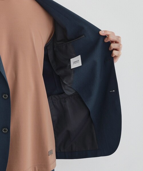 TAKEO KIKUCHI（タケオキクチ）の「【COOL CITY WEAR】アーバンクール ジャケット /接触冷感・吸水速乾（テーラードジャケット・メンズ・ダークブラウン/サンドベージュ/ネイビー・02/03/04）」の15枚目の写真