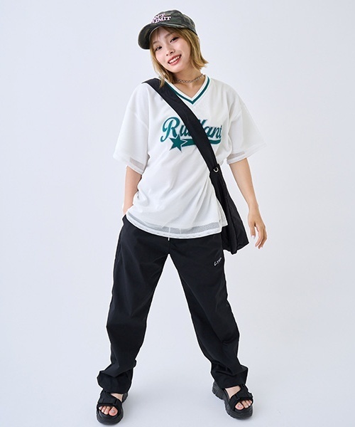 LOVETOXIC(ラブトキシック)の「エアリーラクチンパンツ(その他パンツ・キッズ・サックスブルー/ブラック・L:160cm/S:140cm/M:150cm/130cm)」の2枚目の写真