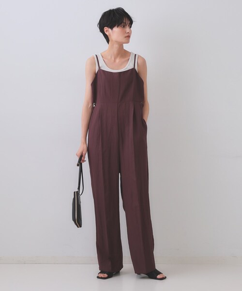 OPAQUE.CLIP(オペークドットクリップ)の「ベーシックテレコタンクトップ【洗濯機洗い可】(タンクトップ・レディース・アイボリー/ブラック/ダークブラウン・38/40)」の6枚目の写真