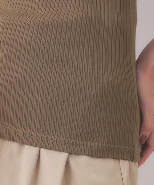 OPAQUE.CLIP(オペークドットクリップ)の「ベーシックテレコタンクトップ【洗濯機洗い可】(タンクトップ・レディース・アイボリー/ブラック/ダークブラウン・38/40)」の21枚目の写真