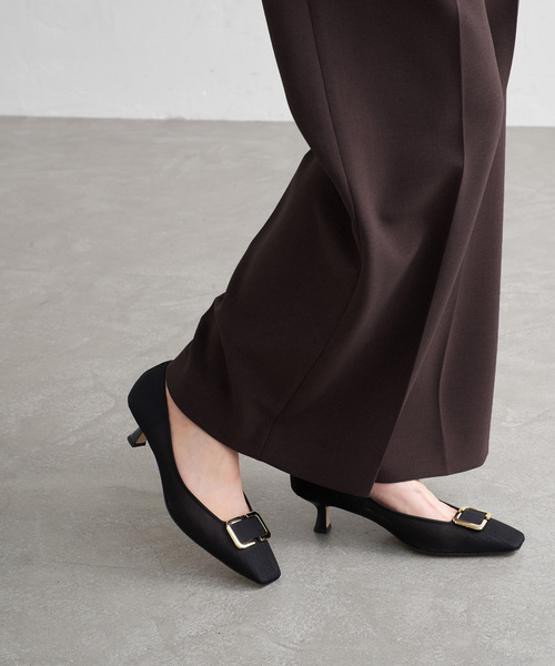 LE TALON(ルタロン)の「5cmスクエアチュールバックルパンプス(パンプス・レディース・ブラック×ブラック/ブラウン/ベージュ・22cm/22.5cm/24.5cm/25cm/23cm/23.5cm/24cm)」の13枚目の写真