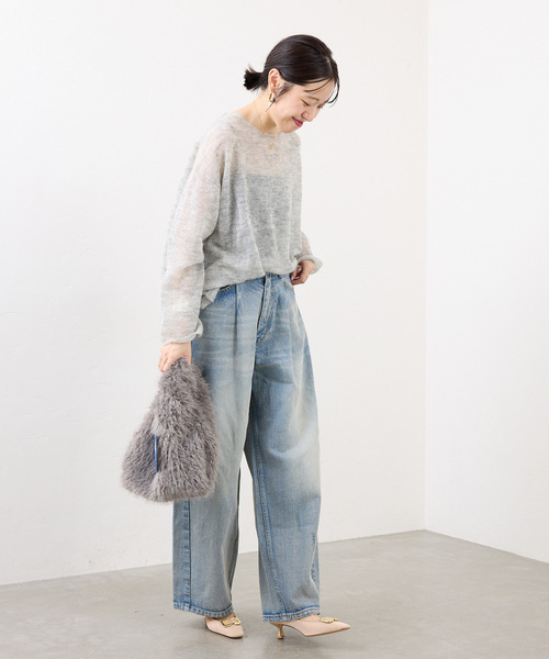 LE TALON(ルタロン)の「5cmスクエアチュールバックルパンプス(パンプス・レディース・ブラック×ブラック/ブラウン/ベージュ・22cm/22.5cm/24.5cm/25cm/23cm/23.5cm/24cm)」の8枚目の写真