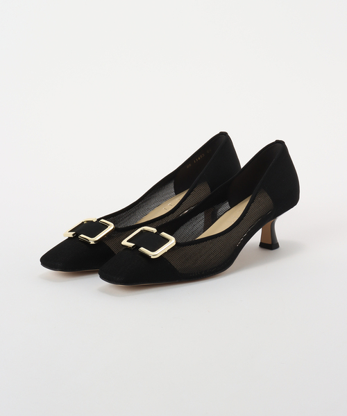 LE TALON(ルタロン)の「5cmスクエアチュールバックルパンプス(パンプス・レディース・ブラック×ブラック/ブラウン/ベージュ・22cm/22.5cm/24.5cm/25cm/23cm/23.5cm/24cm)」の22枚目の写真