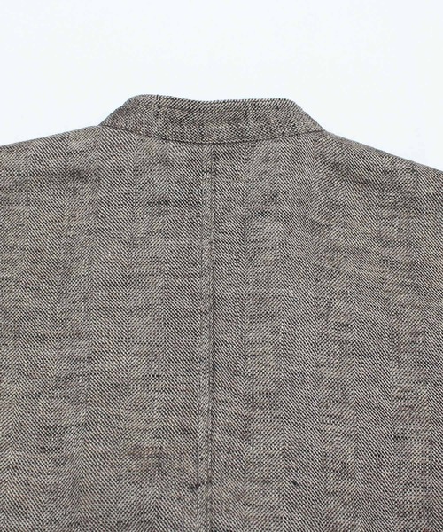 RNA-N（アールエヌエーエヌ）の「C0786 リネンオーバーコックコート（ステンカラーコート・レディース・ブラウン/チャコール/ブラック・FREE）」の8枚目の写真