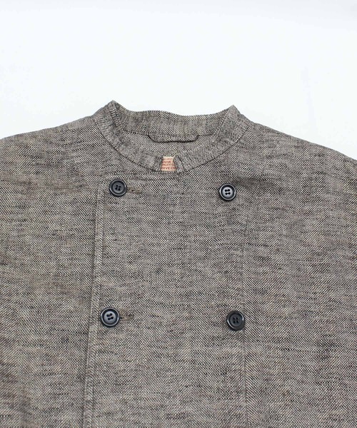 RNA-N（アールエヌエーエヌ）の「C0786 リネンオーバーコックコート（ステンカラーコート・レディース・ブラウン/チャコール/ブラック・FREE）」の10枚目の写真