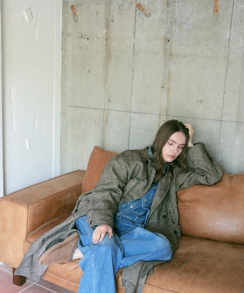 RNA-N（アールエヌエーエヌ）の「C0786 リネンオーバーコックコート（ステンカラーコート・レディース・ブラウン/チャコール/ブラック・FREE）」の21枚目の写真