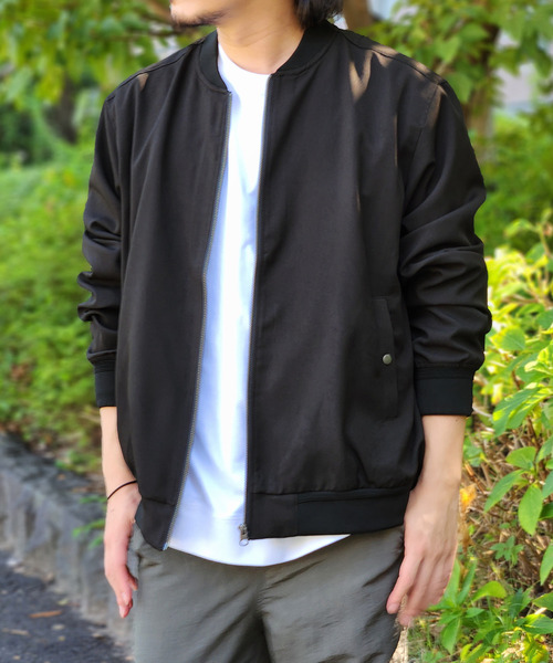 ikka(イッカ)の「撥水メランジリブブルゾン(ブルゾン・メンズ・ブラック/グレー/ネイビー・XL/L/M/S)」の4枚目の写真