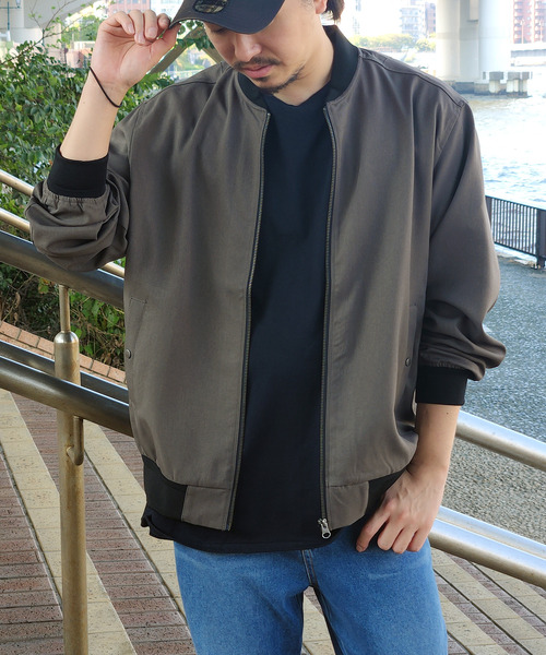 ikka(イッカ)の「撥水メランジリブブルゾン(ブルゾン・メンズ・ブラック/グレー/ネイビー・XL/L/M/S)」の7枚目の写真