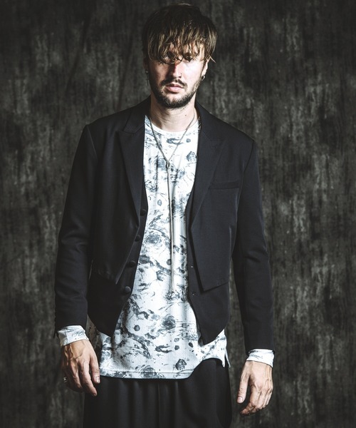 NO ID.（ノーアイディ）の「【NO ID.】Layered Short Jacket / レイヤード ショート ジャケット（テーラードジャケット・メンズ・ブラック/その他23・2/1）」の22枚目の写真