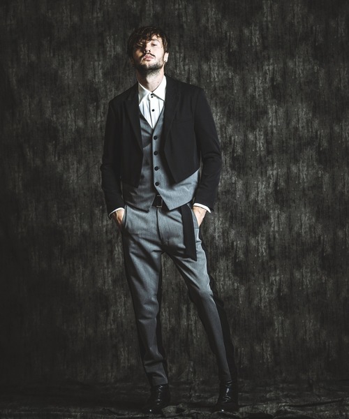 NO ID.（ノーアイディ）の「【NO ID.】Layered Short Jacket / レイヤード ショート ジャケット（テーラードジャケット・メンズ・ブラック/その他23・2/1）」の9枚目の写真