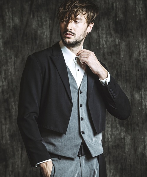 NO ID.（ノーアイディ）の「【NO ID.】Layered Short Jacket / レイヤード ショート ジャケット（テーラードジャケット・メンズ・ブラック/その他23・2/1）」の10枚目の写真