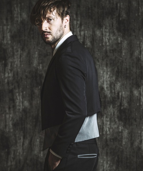 NO ID.（ノーアイディ）の「【NO ID.】Layered Short Jacket / レイヤード ショート ジャケット（テーラードジャケット・メンズ・ブラック/その他23・2/1）」の5枚目の写真