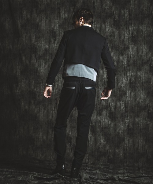 NO ID.（ノーアイディ）の「【NO ID.】Layered Short Jacket / レイヤード ショート ジャケット（テーラードジャケット・メンズ・ブラック/その他23・2/1）」の7枚目の写真