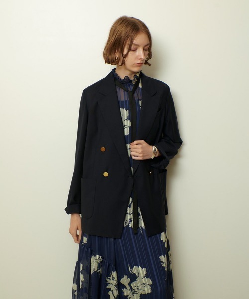 allureville(アルアバイル)の「シャドウストライプヨウリュウワンピース(ワンピース・レディース・イエロー/ブルー・1/2)」の4枚目の写真