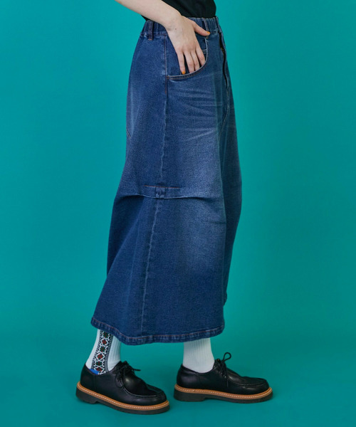 FRAPBOIS（フラボア）の「カーブデニム3 スカート（スカート・レディース・ブルー/ブラック・0/1）」の16枚目の写真