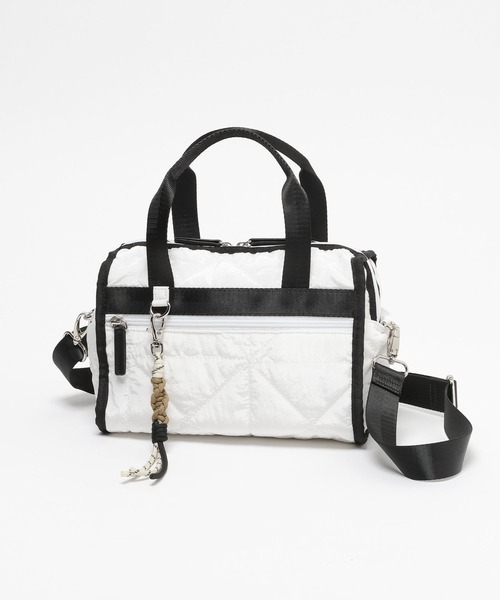 GLOBAL WORK（グローバルワーク）の「キルティングミニボストン/577375（ボストンバッグ・レディース・ブラック/シルバー/グリーン/ホワイト/グレー・ONE SIZE）」の2枚目の写真