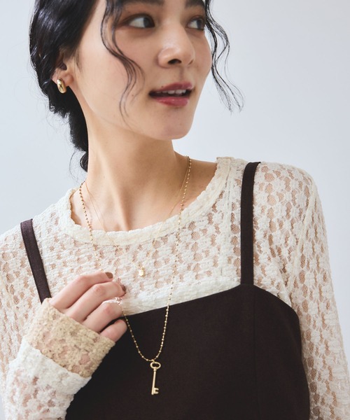VIS(ビス)の「レイヤードモチーフネックレス(ネックレス・レディース・ゴールド/シルバー・FREE)」の3枚目の写真