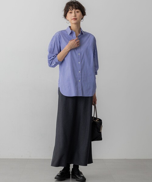 23区 L(ニジュウサンクオオキイサイズ)の「CANCLINI ベーシック シャツ(シャツ/ブラウス・レディース・ブラウン系1/ホワイト系/ブルー系1/ピンク系1・50/44/48/46)」の11枚目の写真
