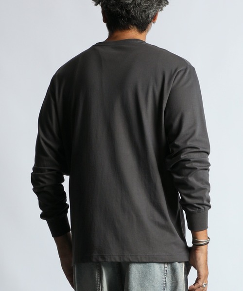 The DUFFER of ST.GEORGE（ザダファーオブセントジョージ）の「OPTIMA COOL V-NECK L/S TEE：オプティマクール Vネック ロンTEE（Tシャツ/カットソー・メンズ・チャコールグレー/ブラック/ホワイト・MEDIUM/SMALL/X-LARGE/LARGE）」の7枚目の写真