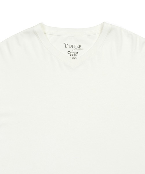 The DUFFER of ST.GEORGE（ザダファーオブセントジョージ）の「OPTIMA COOL V-NECK L/S TEE：オプティマクール Vネック ロンTEE（Tシャツ/カットソー・メンズ・チャコールグレー/ブラック/ホワイト・MEDIUM/SMALL/X-LARGE/LARGE）」の11枚目の写真