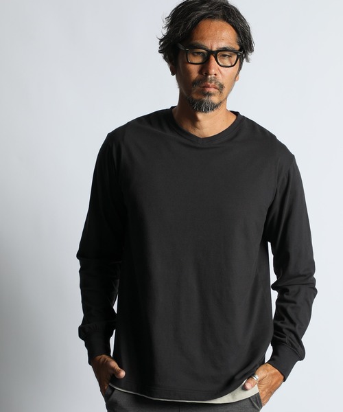 The DUFFER of ST.GEORGE（ザダファーオブセントジョージ）の「OPTIMA COOL V-NECK L/S TEE：オプティマクール Vネック ロンTEE（Tシャツ/カットソー・メンズ・チャコールグレー/ブラック/ホワイト・MEDIUM/SMALL/X-LARGE/LARGE）」の18枚目の写真