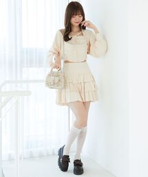 ラインストーンティアードスカパン
