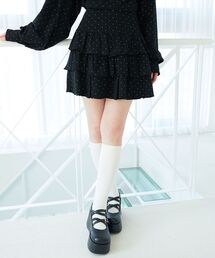 MAJESTIC LEGON | ラインストーンティアードスカパン(スカート)