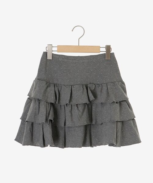 MAJESTIC LEGON（マジェスティックレゴン）の「ラインストーンティアードスカパン（スカート・レディース・ピンク/チャコールグレー/ブラック・MEDIUM）」の17枚目の写真