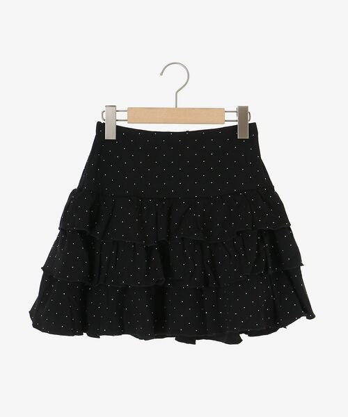 MAJESTIC LEGON（マジェスティックレゴン）の「ラインストーンティアードスカパン（スカート・レディース・ピンク/チャコールグレー/ブラック・MEDIUM）」の18枚目の写真