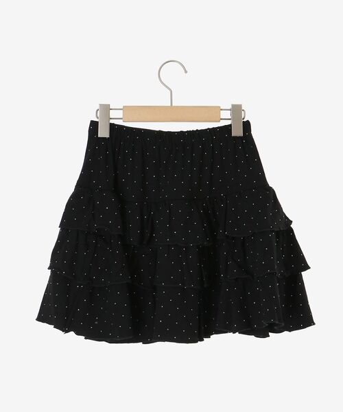 MAJESTIC LEGON（マジェスティックレゴン）の「ラインストーンティアードスカパン（スカート・レディース・ピンク/チャコールグレー/ブラック・MEDIUM）」の19枚目の写真