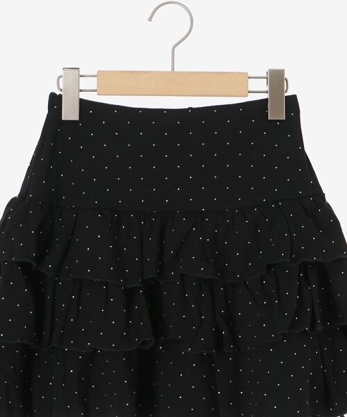 MAJESTIC LEGON（マジェスティックレゴン）の「ラインストーンティアードスカパン（スカート・レディース・ピンク/チャコールグレー/ブラック・MEDIUM）」の20枚目の写真