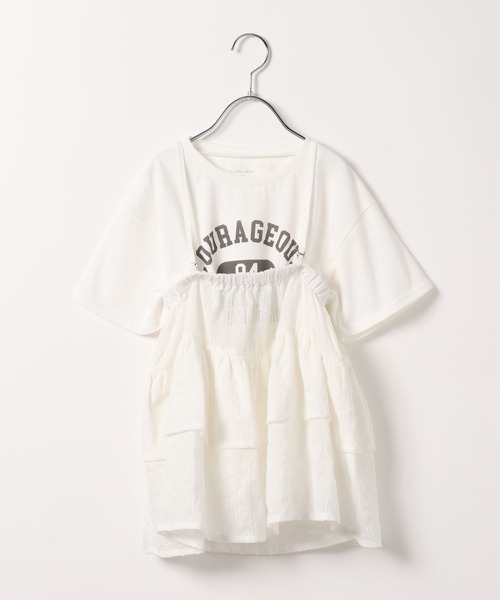 GLOBAL WORK(グローバルワーク)の「トクトク2SETビスチェ*T/587867(その他トップス・キッズ・オフホワイト/ブラック・130cm/140cm/150cm/160cm)」の3枚目の写真