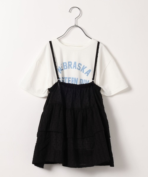 GLOBAL WORK(グローバルワーク)の「トクトク2SETビスチェ*T/587867(その他トップス・キッズ・オフホワイト/ブラック・130cm/140cm/150cm/160cm)」の4枚目の写真