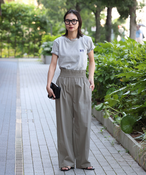 JOURNAL STANDARD(ジャーナルスタンダード)の「《追加6》【撥水/接触冷感/洗える/UVカット】リネンナイロンストレッチワイドパンツ(その他パンツ・レディース・ブラウン系その他/ブラック/レッド/グレー・38/36/34/40)」の7枚目の写真