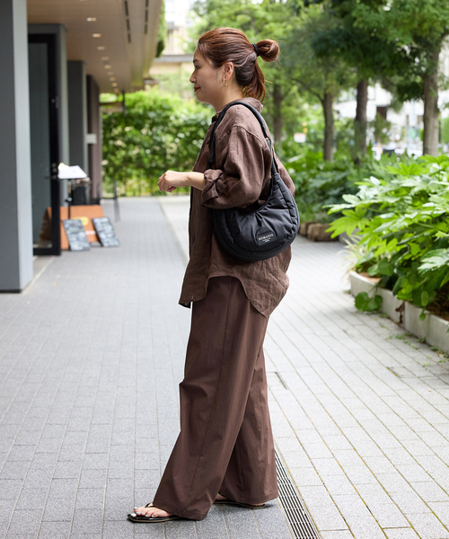 JOURNAL STANDARD(ジャーナルスタンダード)の「《追加6》【撥水/接触冷感/洗える/UVカット】リネンナイロンストレッチワイドパンツ(その他パンツ・レディース・ブラウン系その他/ブラック/レッド/グレー・38/36/34/40)」の9枚目の写真