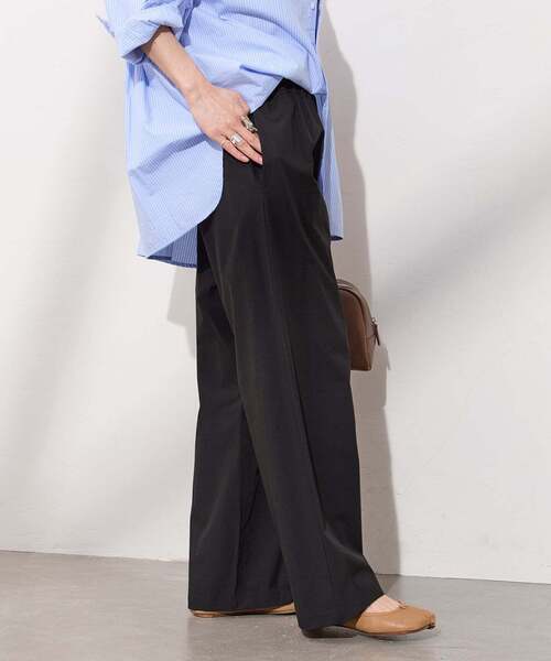 JOURNAL STANDARD(ジャーナルスタンダード)の「《追加6》【撥水/接触冷感/洗える/UVカット】リネンナイロンストレッチワイドパンツ(その他パンツ・レディース・ブラウン系その他/ブラック/レッド/グレー・38/36/34/40)」の10枚目の写真