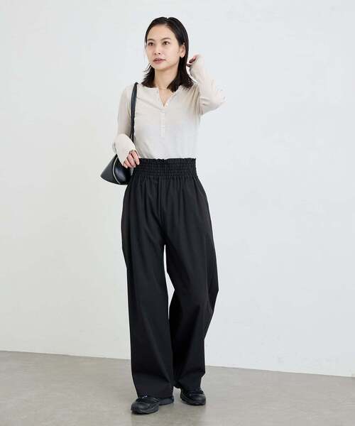 JOURNAL STANDARD(ジャーナルスタンダード)の「《追加6》【撥水/接触冷感/洗える/UVカット】リネンナイロンストレッチワイドパンツ(その他パンツ・レディース・ブラウン系その他/ブラック/レッド/グレー・38/36/34/40)」の18枚目の写真