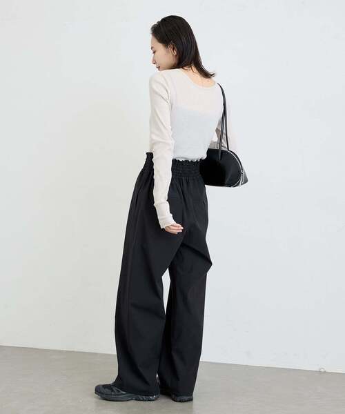 JOURNAL STANDARD(ジャーナルスタンダード)の「《追加6》【撥水/接触冷感/洗える/UVカット】リネンナイロンストレッチワイドパンツ(その他パンツ・レディース・ブラウン系その他/ブラック/レッド/グレー・38/36/34/40)」の19枚目の写真