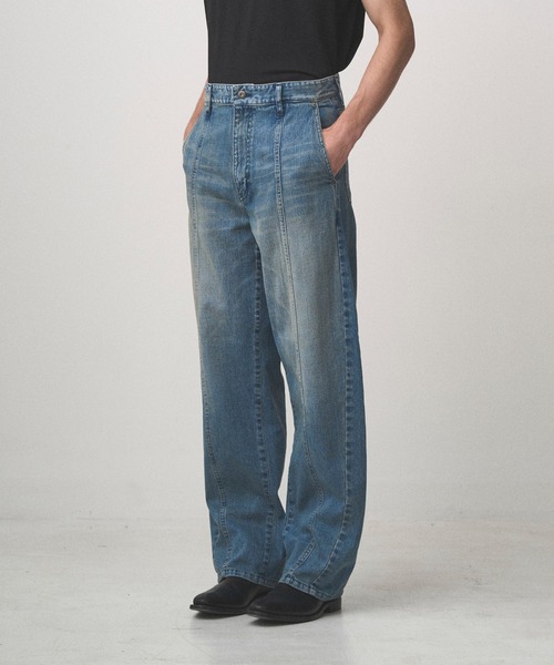 Juha（ユハ）の「BALLOON DENIM PANTS（デニムパンツ・メンズ・ブラック/ライトブラウン/ライトインディゴブルー・2/3/4）」の8枚目の写真